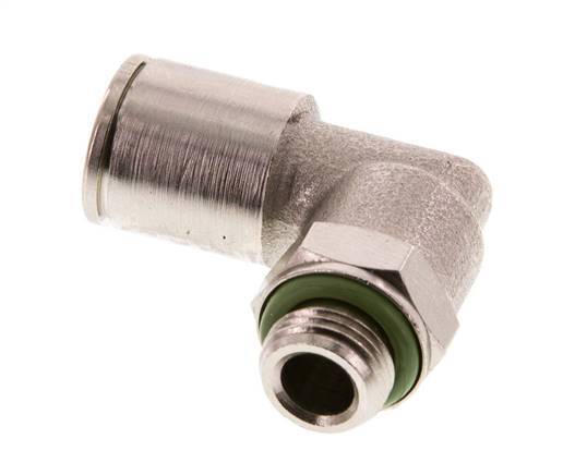 8mm x G1/8'' 90deg Winkel Steckverschraubung mit Außengewinde Messing FKM drehbar [2 Stück]