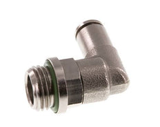 4mm x G1/4'' 90deg Elbow Push-in Fitting with Male Threads Brass FKM Rotatable [2 Pieces]