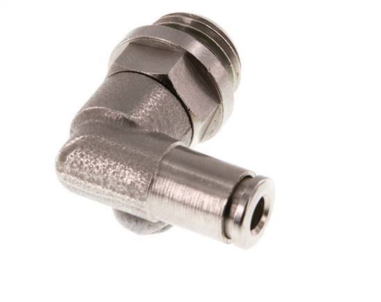 4mm x G1/4'' 90deg Ellbogen Steckverschraubung mit Außengewinde Messing FKM drehbar [2 Stück]