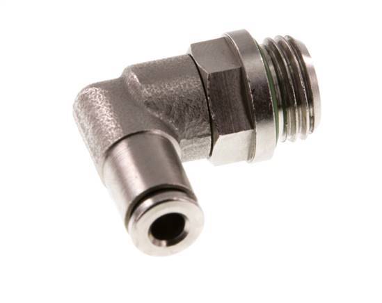 4mm x G1/4'' 90deg Ellbogen Steckverschraubung mit Außengewinde Messing FKM drehbar [2 Stück]