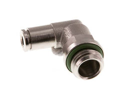 4mm x G1/4'' 90deg Ellbogen Steckverschraubung mit Außengewinde Messing FKM drehbar [2 Stück]