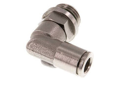 6mm x G1/4'' 90deg Ellbogen Steckverschraubung mit Außengewinde Messing FKM drehbar [2 Stück]