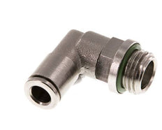 6mm x G1/4'' 90deg Ellbogen Steckverschraubung mit Außengewinde Messing FKM drehbar [2 Stück]