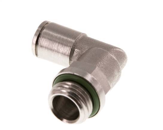 6mm x G1/4'' 90deg Ellbogen Steckverschraubung mit Außengewinde Messing FKM drehbar [2 Stück]
