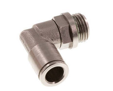 8mm x G1/4'' 90deg Ellbogen Steckverschraubung mit Außengewinde Messing FKM drehbar [2 Stück]