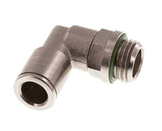 8mm x G1/4'' 90deg Ellbogen Steckverschraubung mit Außengewinde Messing FKM drehbar [2 Stück]