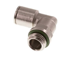 8mm x G1/4'' 90deg Ellbogen Steckverschraubung mit Außengewinde Messing FKM drehbar [2 Stück]