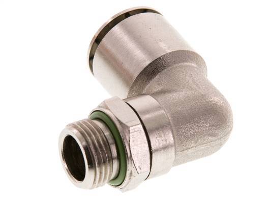16mm x G3/8'' 90deg Winkel Steckverschraubung mit Außengewinde Messing FKM drehbar
