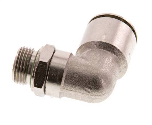 16mm x G3/8'' 90deg Winkel Steckverschraubung mit Außengewinde Messing FKM drehbar