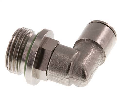 10mm x G1/2'' 90deg Elbow Push-in Fitting with Male Threads Brass FKM Rotatable