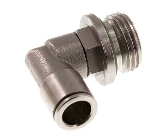 10mm x G1/2'' 90deg Winkel Steckverschraubung mit Außengewinde Messing FKM drehbar