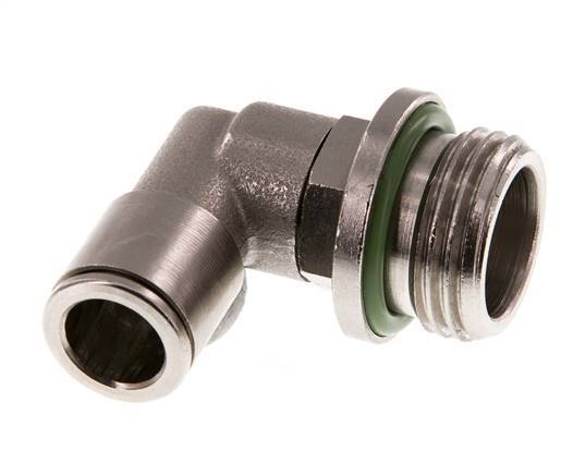 10mm x G1/2'' 90deg Winkel Steckverschraubung mit Außengewinde Messing FKM drehbar