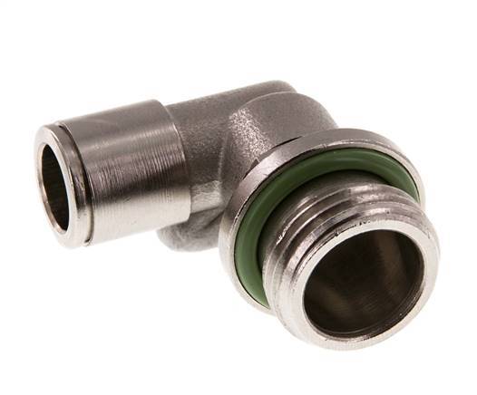 10mm x G1/2'' 90deg Winkel Steckverschraubung mit Außengewinde Messing FKM drehbar