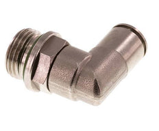 12mm x G1/2'' 90deg Winkel Steckverschraubung mit Außengewinde Messing FKM drehbar