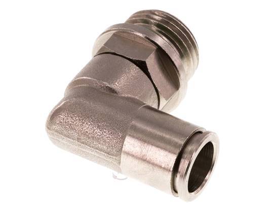 12mm x G1/2'' 90deg Winkel Steckverschraubung mit Außengewinde Messing FKM drehbar