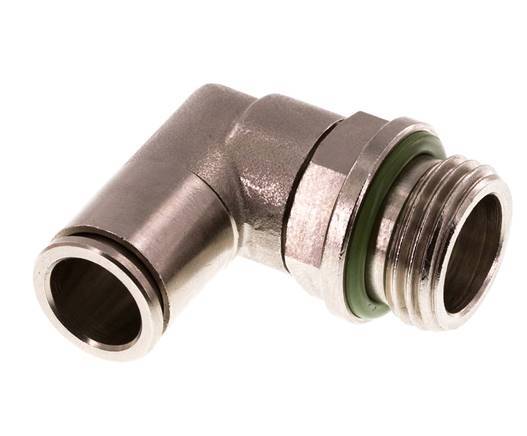 12mm x G1/2'' 90deg Winkel Steckverschraubung mit Außengewinde Messing FKM drehbar