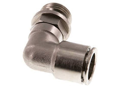 16mm x G1/2'' 90deg Elbow Push-in Fitting with Male Threads Brass FKM Rotatable