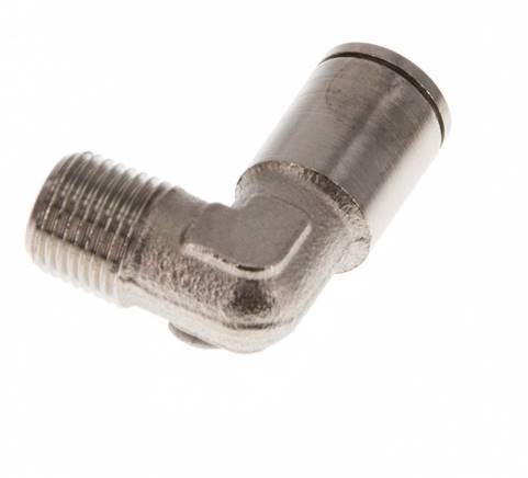 6mm x R1/8'' 90deg Winkel-Steckverschraubung mit Außengewinde Messing NBR [2 Stück]