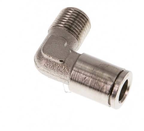 6mm x R1/8'' 90deg Winkel-Steckverschraubung mit Außengewinde Messing NBR [2 Stück]