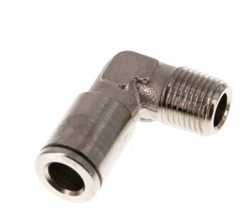 6mm x R1/8'' 90deg Winkel-Steckverschraubung mit Außengewinde Messing NBR [2 Stück]