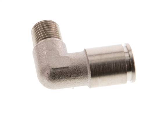 8mm x R1/8'' 90deg Elbow Push-in Fitting with Male Threads Brass NBR [2 Pieces]