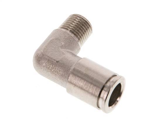 8mm x R1/8'' 90deg Winkel-Steckverschraubung mit Außengewinde Messing NBR [2 Stück]