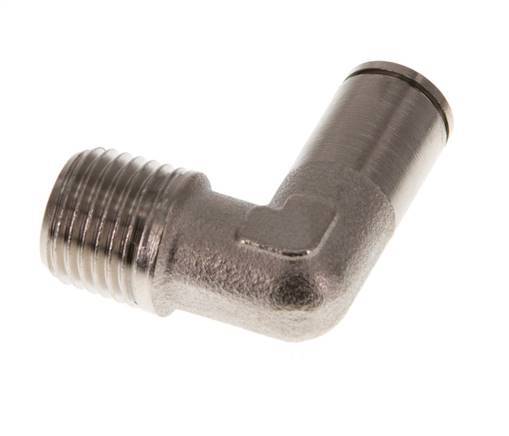 6mm x R1/4'' 90deg Winkel-Steckverschraubung mit Außengewinde Messing NBR [2 Stück]