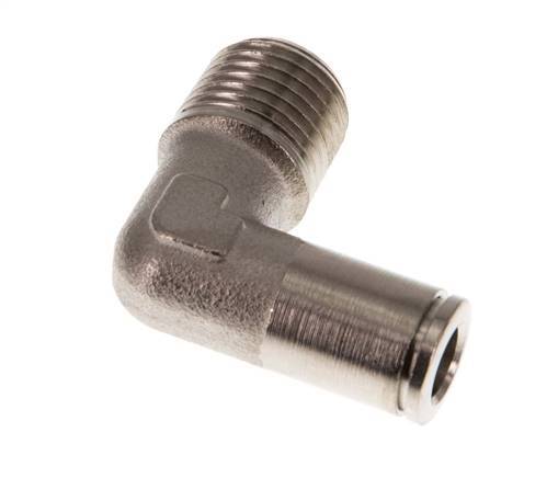 6mm x R1/4'' 90deg Winkel-Steckverschraubung mit Außengewinde Messing NBR [2 Stück]