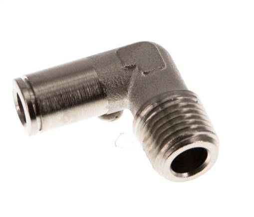 6mm x R1/4'' 90deg Winkel-Steckverschraubung mit Außengewinde Messing NBR [2 Stück]