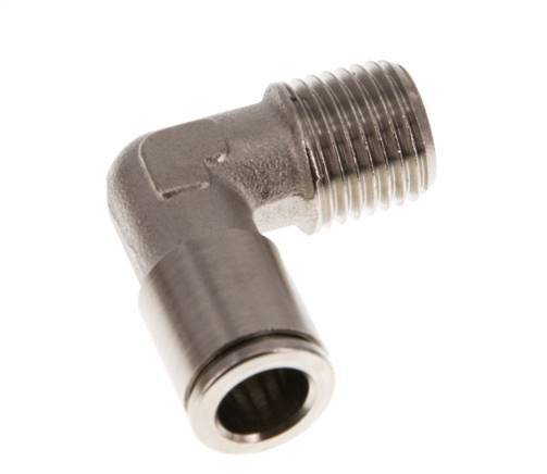 8mm x R1/4'' 90deg Winkel-Steckverschraubung mit Außengewinde Messing NBR [2 Stück]
