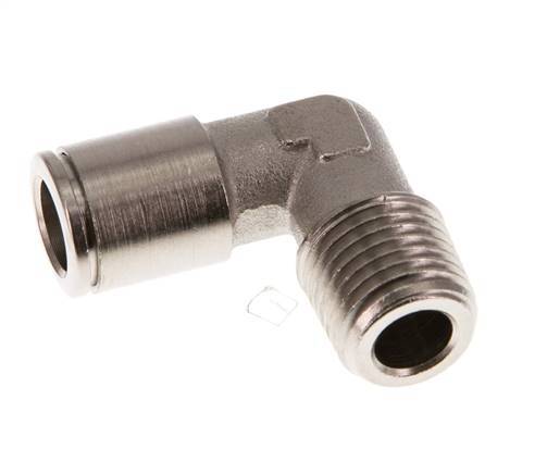 8mm x R1/4'' 90deg Winkel-Steckverschraubung mit Außengewinde Messing NBR [2 Stück]