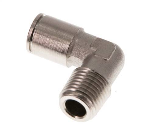 8mm x R1/4'' 90deg Winkel-Steckverschraubung mit Außengewinde Messing NBR [2 Stück]