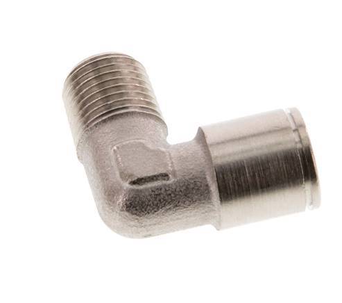 10mm x R1/4'' 90deg Elbow Push-in Fitting with Male Threads Brass NBR [2 Pieces]