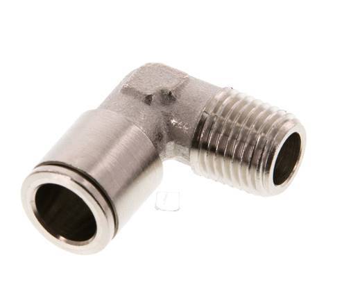 10mm x R1/4'' 90deg Winkel-Steckverschraubung mit Außengewinde Messing NBR [2 Stück]