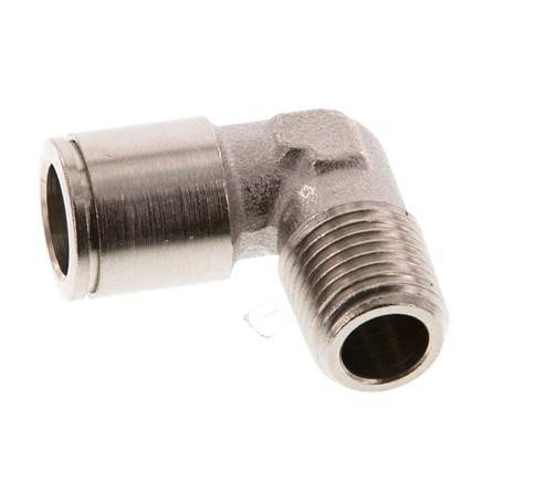 10mm x R1/4'' 90deg Winkel-Steckverschraubung mit Außengewinde Messing NBR [2 Stück]