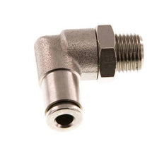 4mm x R1/8'' 90deg Winkel-Steckverschraubung mit Außengewinde Messing NBR drehbar [2 Stück]