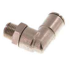 6mm x R1/8'' 90deg Winkel-Steckverschraubung mit Außengewinde Messing NBR drehbar [2 Stück]