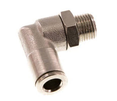 6mm x R1/8'' 90deg Winkel-Steckverschraubung mit Außengewinde Messing NBR drehbar [2 Stück]