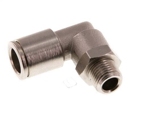 8mm x R1/8'' 90deg Winkel Steckverschraubung mit Außengewinde Messing NBR drehbar [2 Stück]