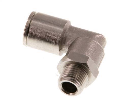 8mm x R1/8'' 90deg Winkel Steckverschraubung mit Außengewinde Messing NBR drehbar [2 Stück]