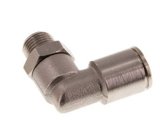 8mm x R1/8'' 90deg Winkel Steckverschraubung mit Außengewinde Messing NBR drehbar [2 Stück]