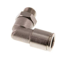 8mm x R1/8'' 90deg Winkel Steckverschraubung mit Außengewinde Messing NBR drehbar [2 Stück]