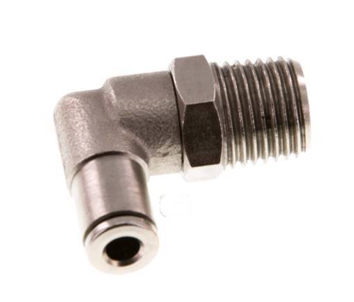 4mm x R1/4'' 90deg Winkel-Steckverschraubung mit Außengewinde Messing NBR drehbar [2 Stück]