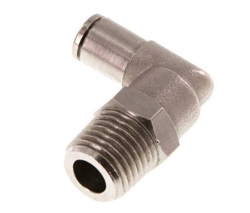 4mm x R1/4'' 90deg Winkel-Steckverschraubung mit Außengewinde Messing NBR drehbar [2 Stück]