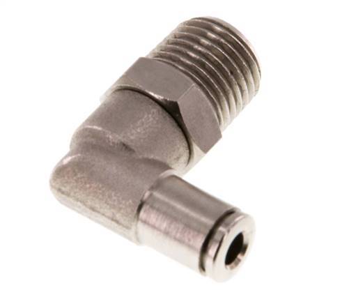 4mm x R1/4'' 90deg Winkel-Steckverschraubung mit Außengewinde Messing NBR drehbar [2 Stück]