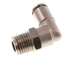 6mm x R1/4'' 90deg Winkel-Steckverschraubung mit Außengewinde Messing NBR drehbar [2 Stück]