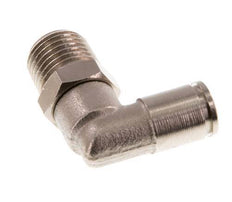 6mm x R1/4'' 90deg Winkel-Steckverschraubung mit Außengewinde Messing NBR drehbar [2 Stück]