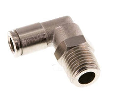 6mm x R1/4'' 90deg Winkel-Steckverschraubung mit Außengewinde Messing NBR drehbar [2 Stück]