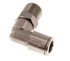 8mm x R1/4'' 90deg Winkel-Steckverschraubung mit Außengewinde Messing NBR drehbar [2 Stück]
