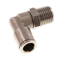 8mm x R1/4'' 90deg Winkel-Steckverschraubung mit Außengewinde Messing NBR drehbar [2 Stück]